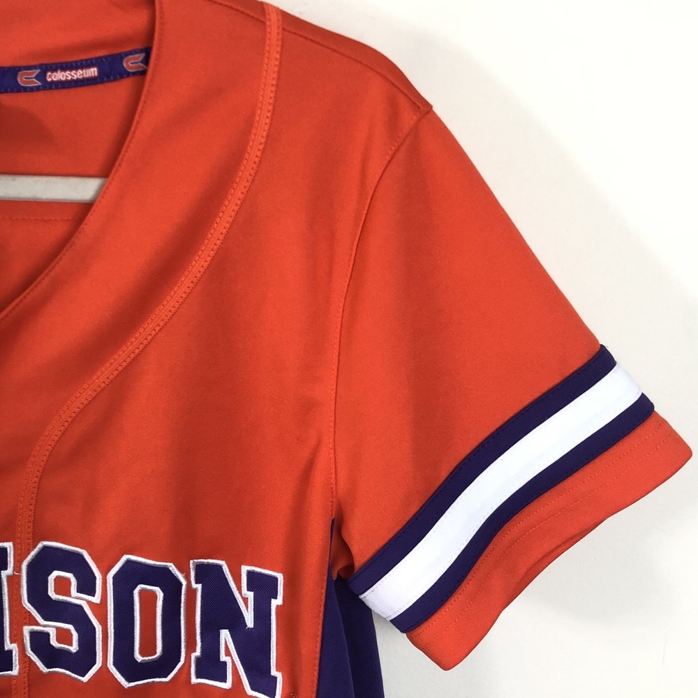 Clemson Tigers Colosseum Baseball Jersey Men's Sz S Orange Purple NCAA - Picture 9 of 16